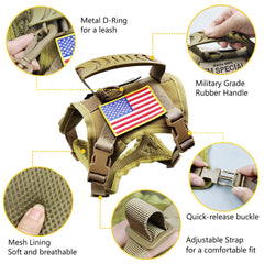 KUCDBUN Tactical Cat Harness adjustable straps enabling precise fit for cats and small dogs.