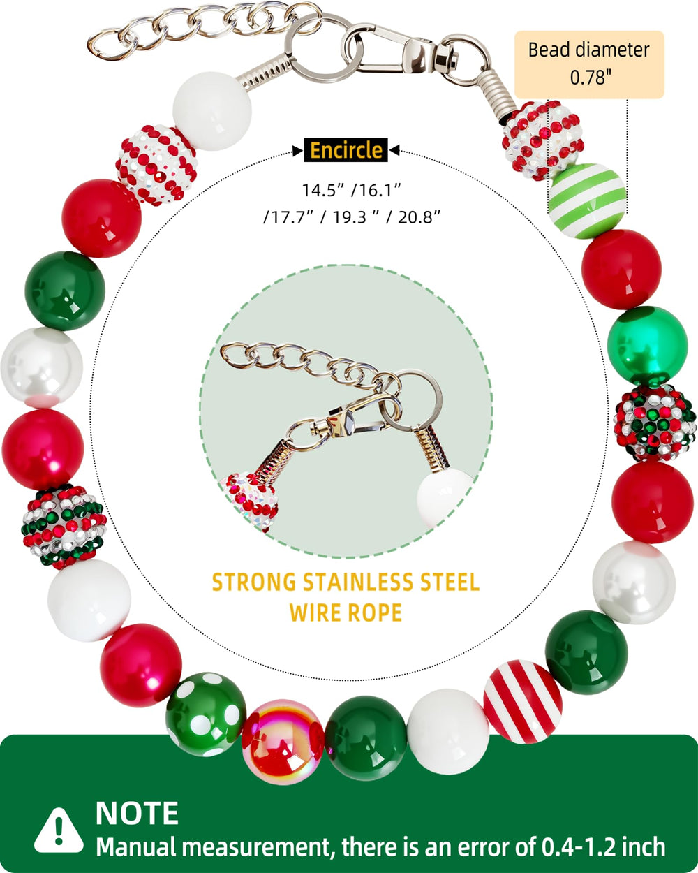 KUDES gift-ready Christmas dog collar for stylish holiday wear and coordinated looks.