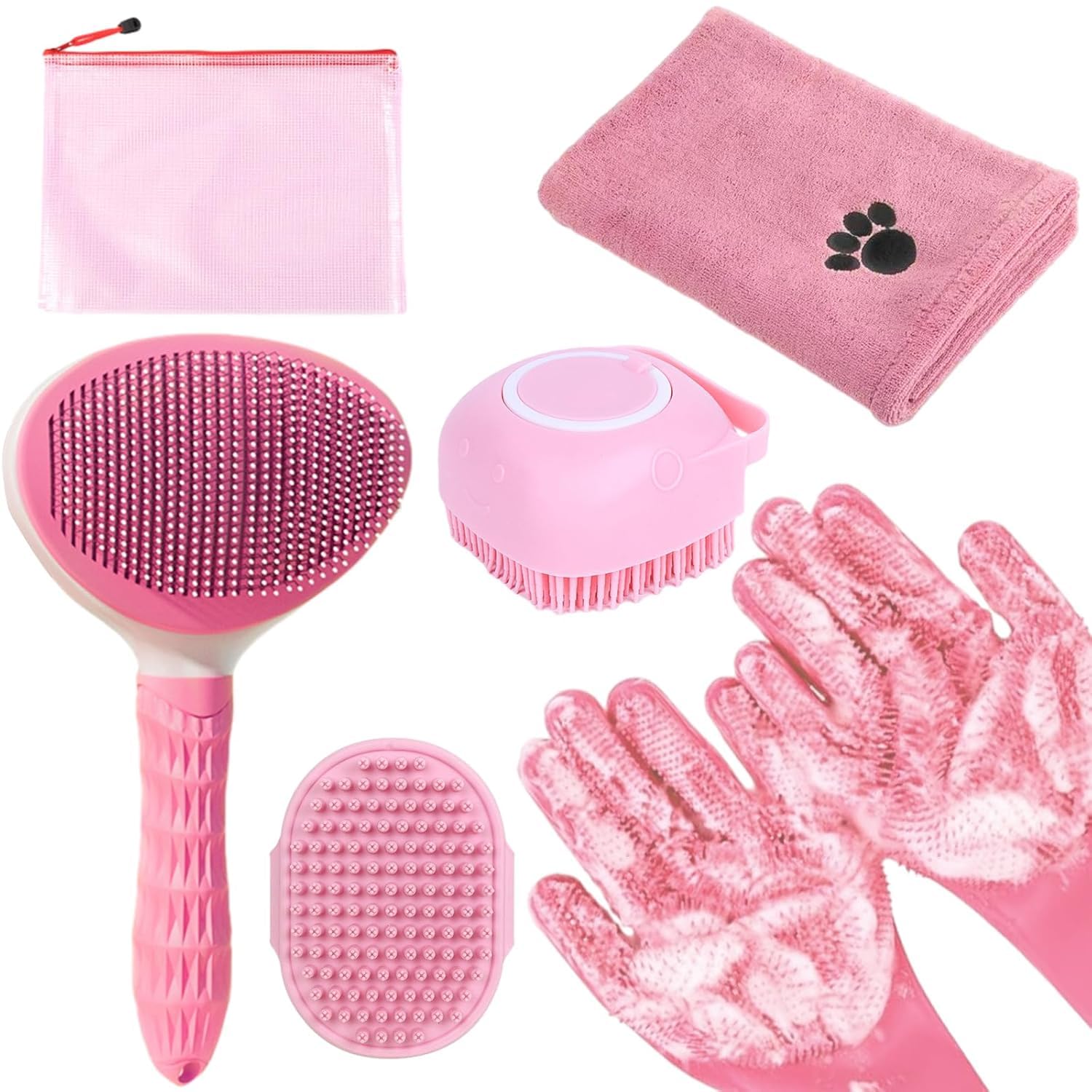 KUEIOX deshedding brush removes loose hair and untangles coats