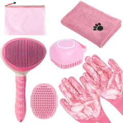 KUEIOX deshedding brush removes loose hair and untangles coats