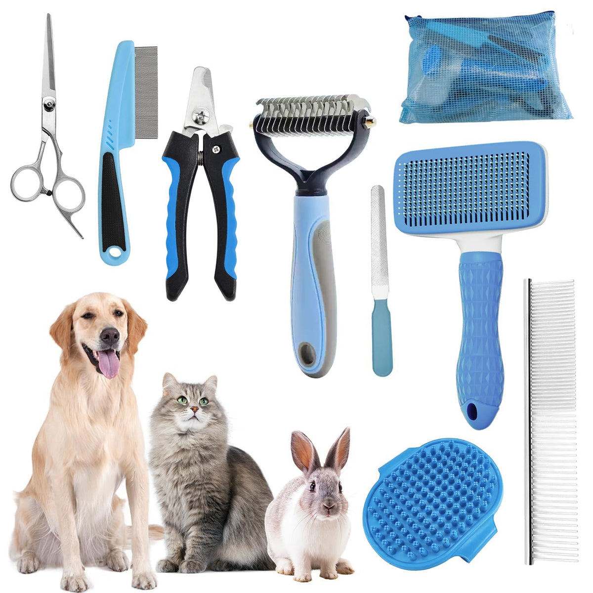 KUEIOX dog brush self-cleaning design for quick shedding cleanup