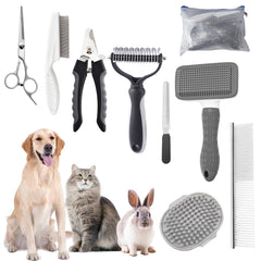 KUEIOX dog brush self-cleaning feature for quick cleanup after grooming.