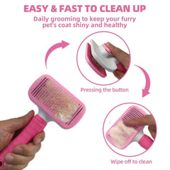 KUEIOX pet bathing brush provides massage and a clean coat
