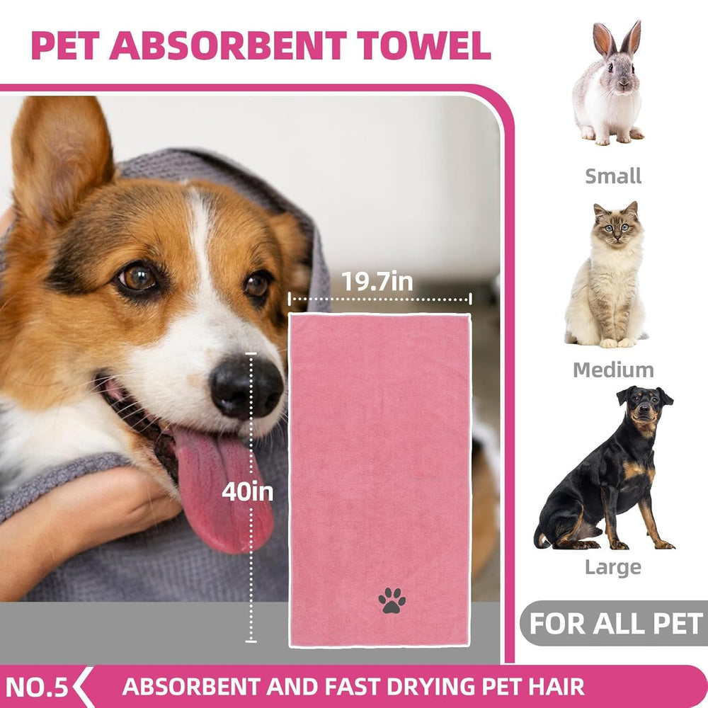 KUEIOX pink grooming kit keeps bath time organized