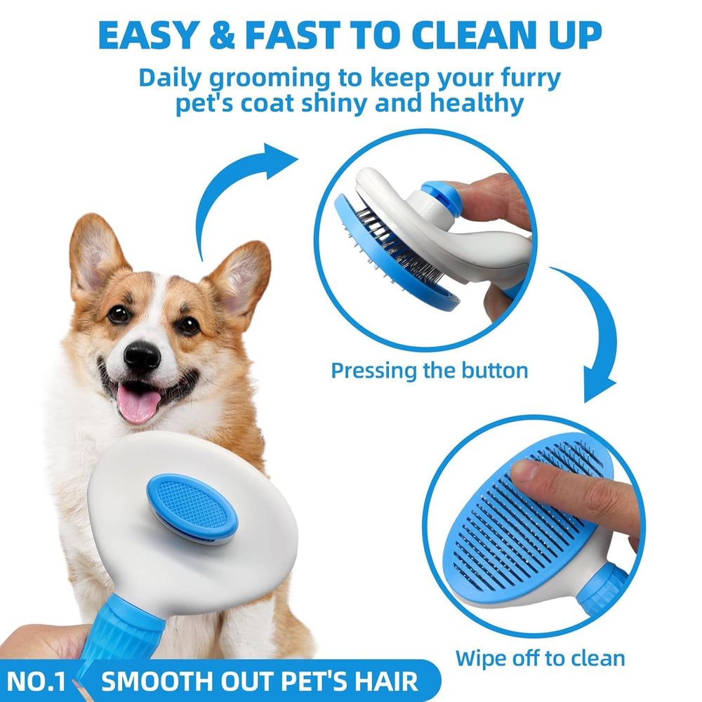 KUEIOX shampoo-dispensing brush creates rich lather for faster, gentler baths.