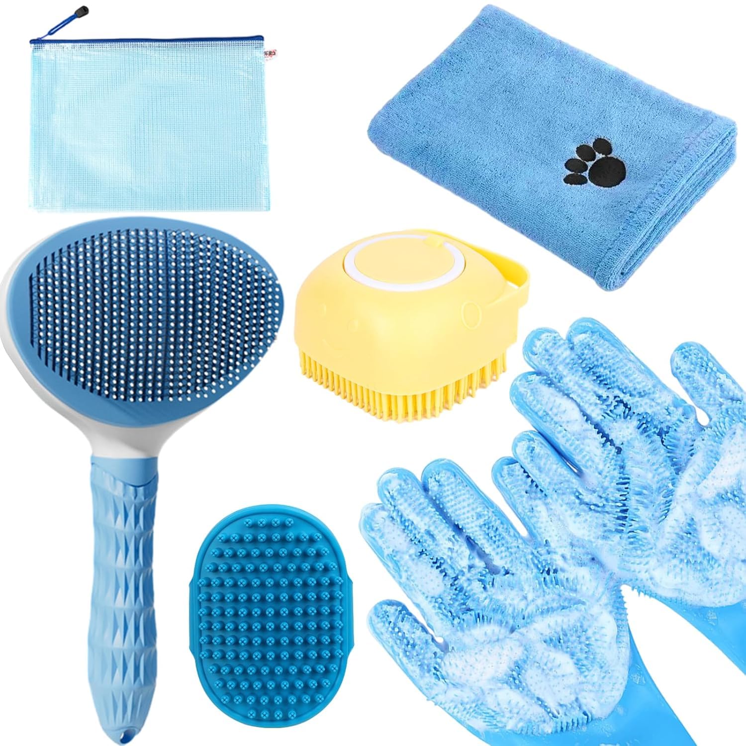 KUEIOX slicker brush deshedding in action reduces loose fur during quick grooming sessions.