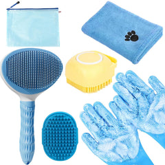 KUEIOX slicker brush deshedding in action reduces loose fur during quick grooming sessions.