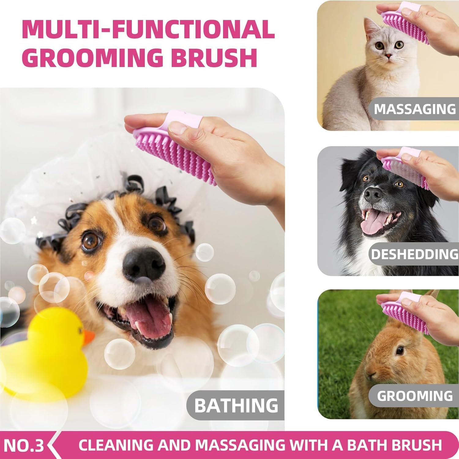 KUEIOX wash glove palm with 3000 bristles for deep cleaning