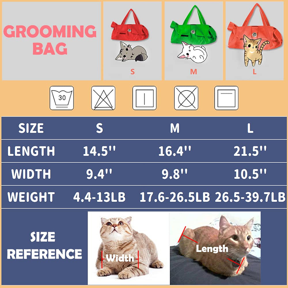 Kukaster Pet cat restraint bag pink-m enables gentle examinations and ear checks at home.