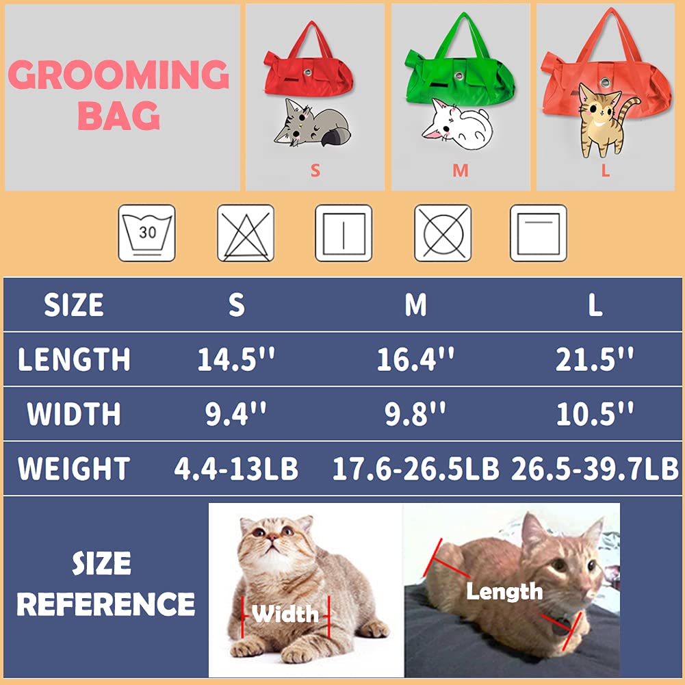 Kukaster Pet cat restraint bag pink-m enables gentle examinations and ear checks at home.
