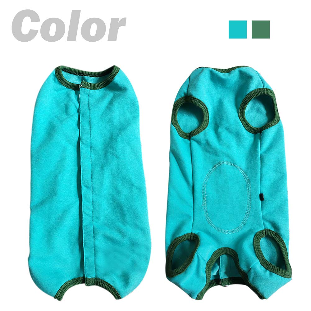 Kukaster Pet dog recovery suit belly cutout shows easy peeing without removal