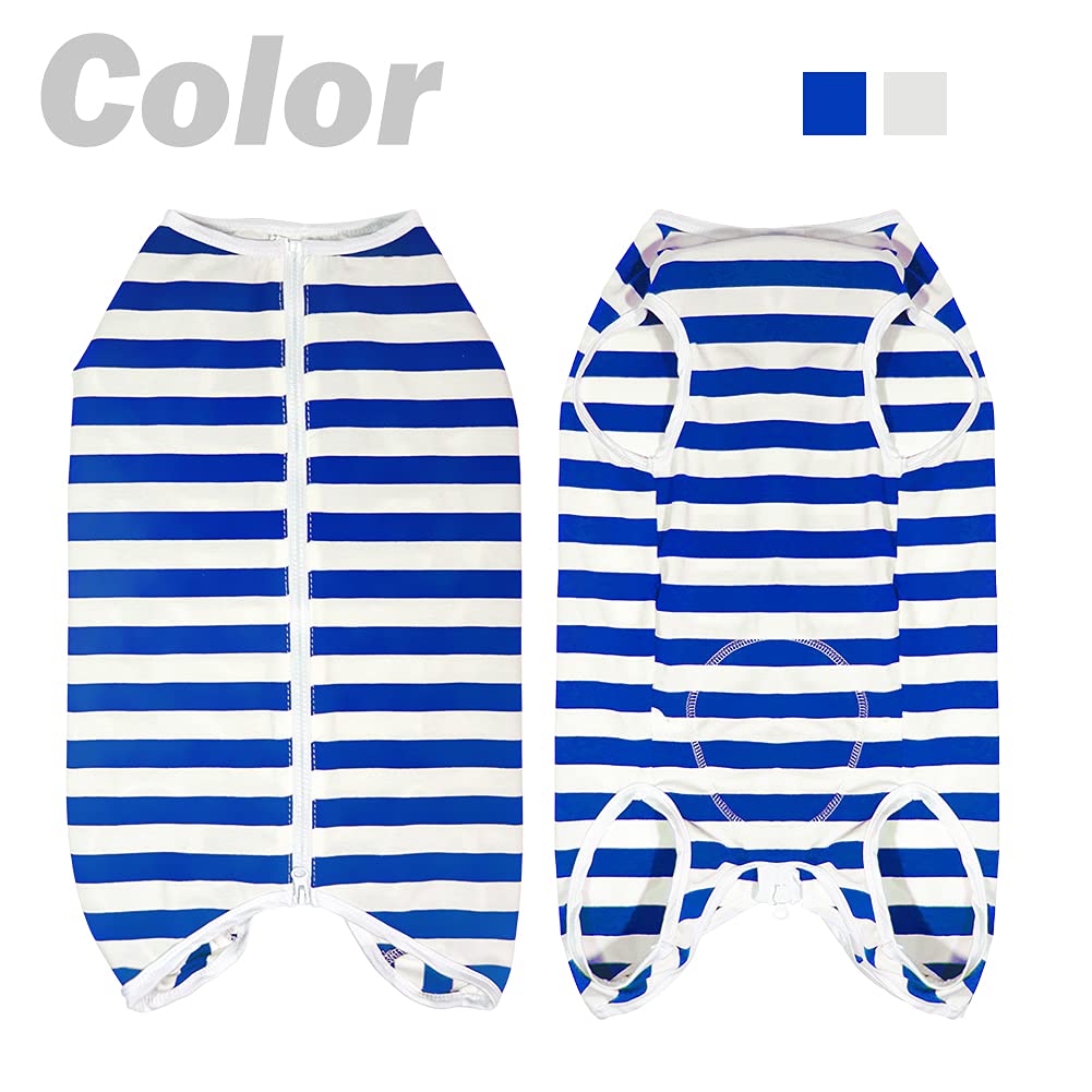 Kukaster Pet dog recovery suit blue 4xl belly cutout for male dogs and convenient access.