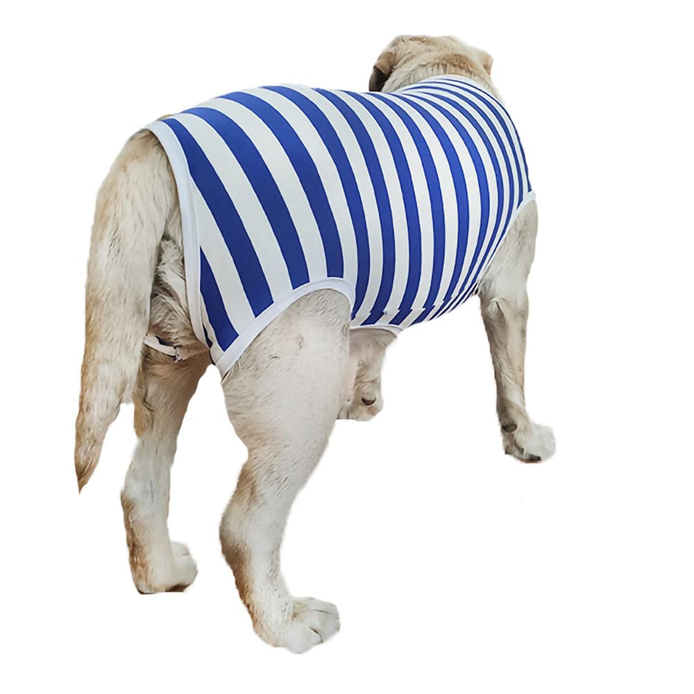 Kukaster Pet dog recovery suit blue 4xl machine washable for busy pet owners.