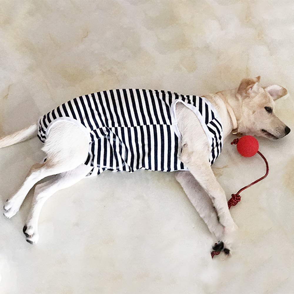 Kukaster Pet dog recovery suit machine washable for fast, convenient care.
