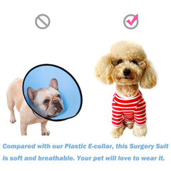 Kukaster Pet recovery suit belly seam cuttable for male dogs to potty without removal.
