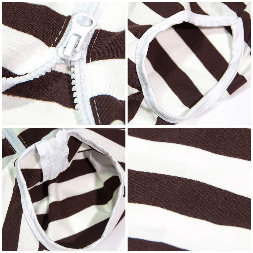 Kukaster Pet recovery suit back-zip closure enables quick on off