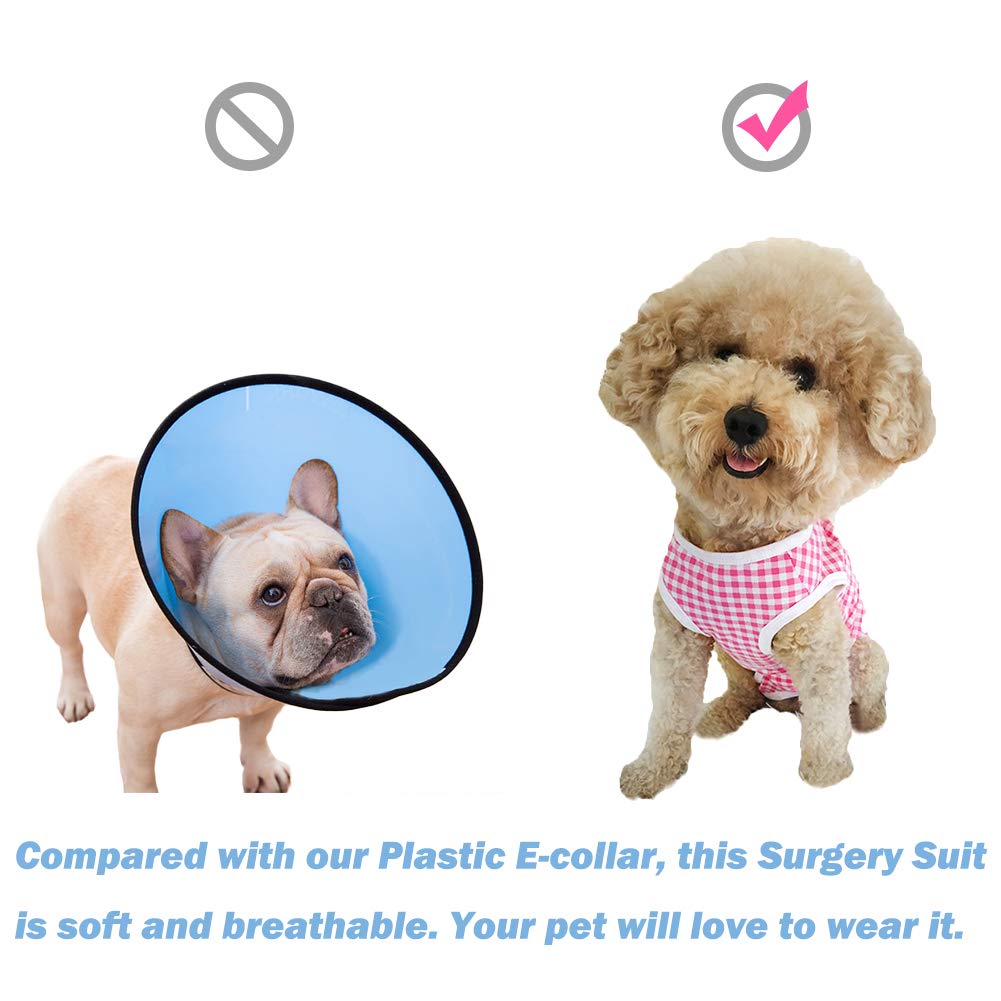 Kukaster Pet recovery suit machine washable fabric for quick cleaning