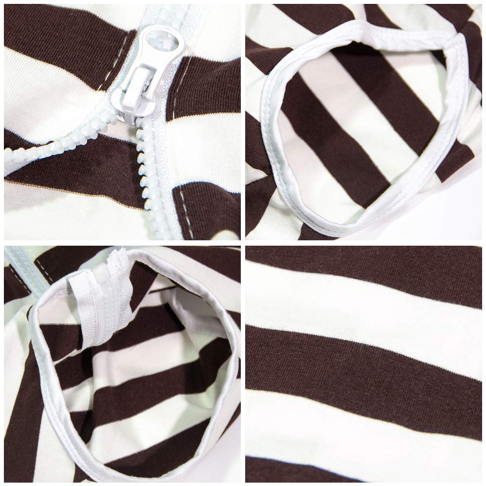 Kukaster Pet recovery suit shows breathable material for comfortable wear and faster healing
