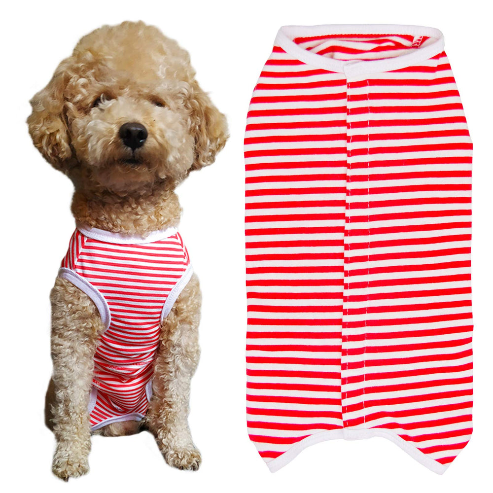 Kukaster Pet recovery suit front view easy wear for post-surgery care