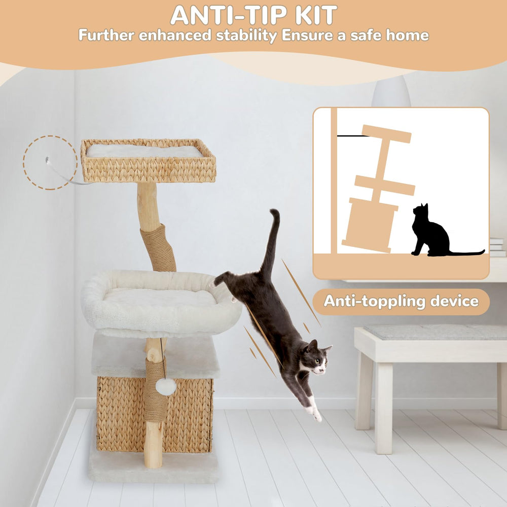 KULAMOON modern cat tree caves provide private quiet spaces for cats