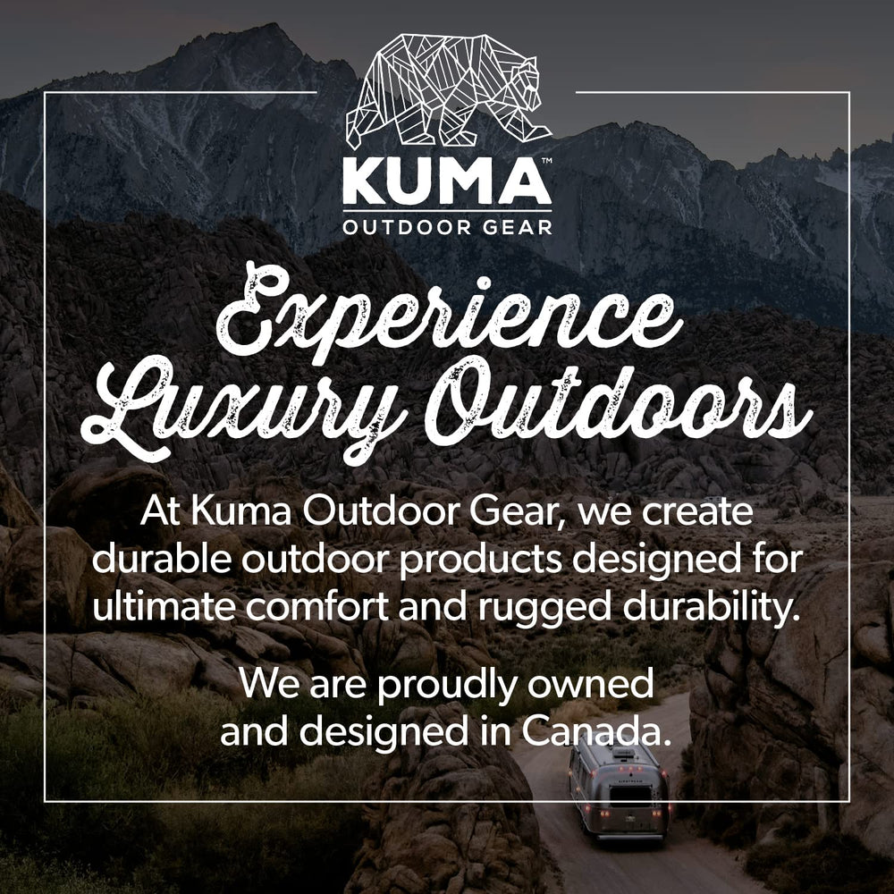 Kuma Lazy Bear Dog Bed Sierra Black design suits camping nights