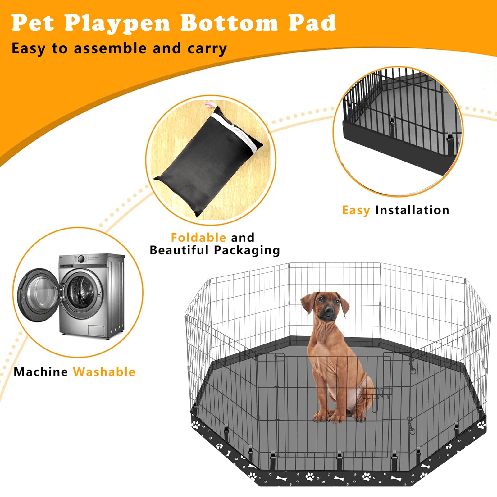 KUMOUARTS bottom pad's exquisite print brightens your pet’s space without fading