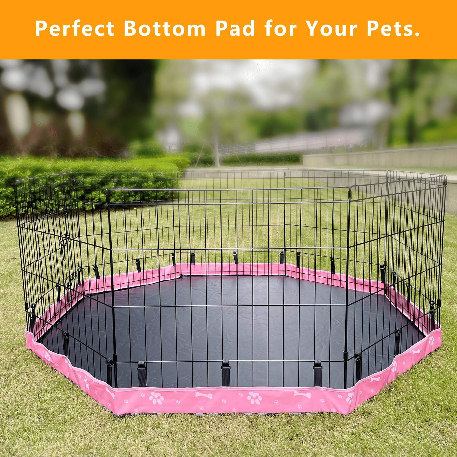 KUMOUARTS bottom pad pink durable material protects floors and spills.