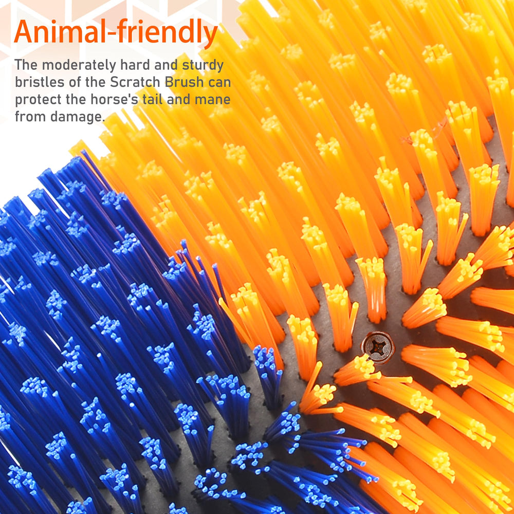 KUNBEIEN Livestock Scratch Brush Kit installation bracket shows easy wall mounting for secure use.