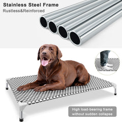 Kuntrust outdoor dog bed with non-slip feet for stable placement