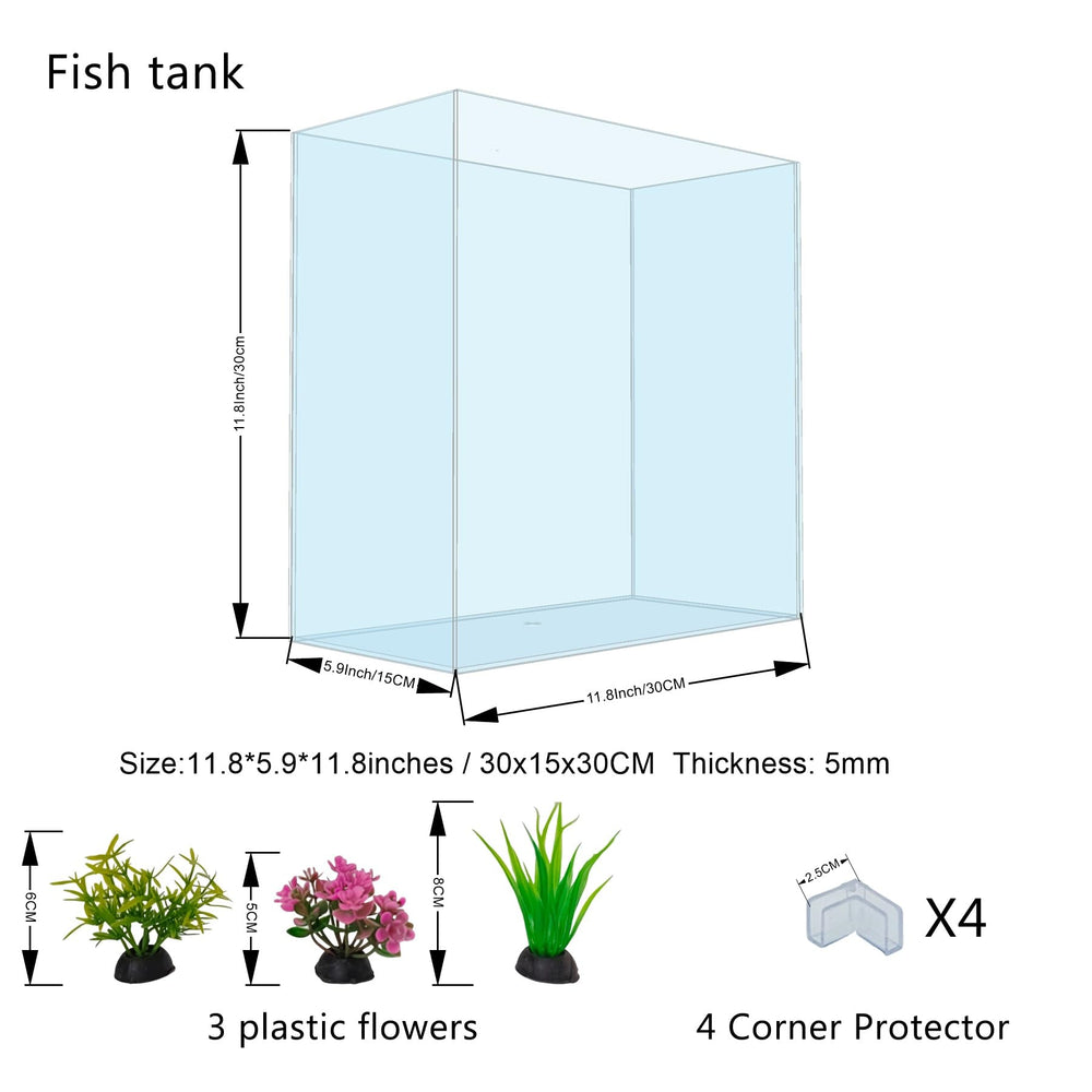 KUNVAMUL non-slip mat included helps stabilize tank on surfaces.