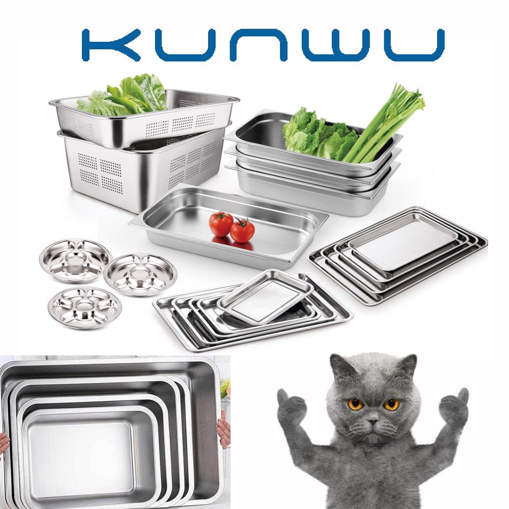 KUNWU stainless steel litter box easy cleaning with no residue or odor absorption