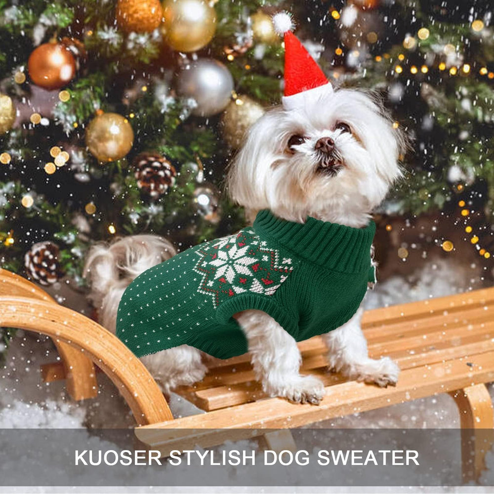 Kuoser dog Christmas sweater soft knit fabric delivers gentle warmth and comfort.