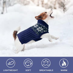 Kuoser dog christmas sweater soft cotton knit delivers breathable comfort.