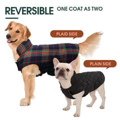 Kuoser dog coat back with leash hole detail for secure leash attachment.