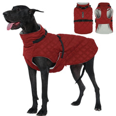 Kuoser dog coat built-in harness red 3XL keeps walks smoother and safer
