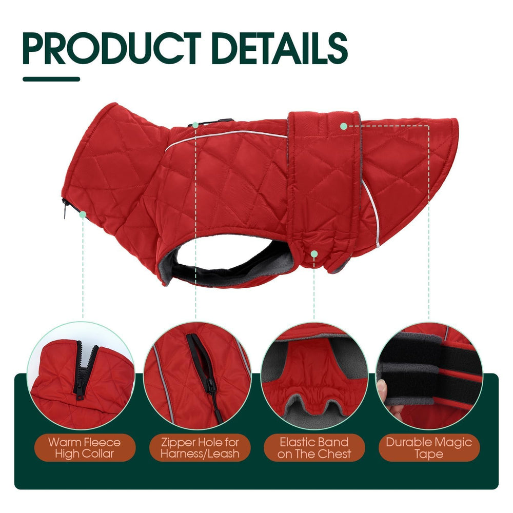 Kuoser chest hook-and-loop design aids a snug, adjustable fit across breeds.