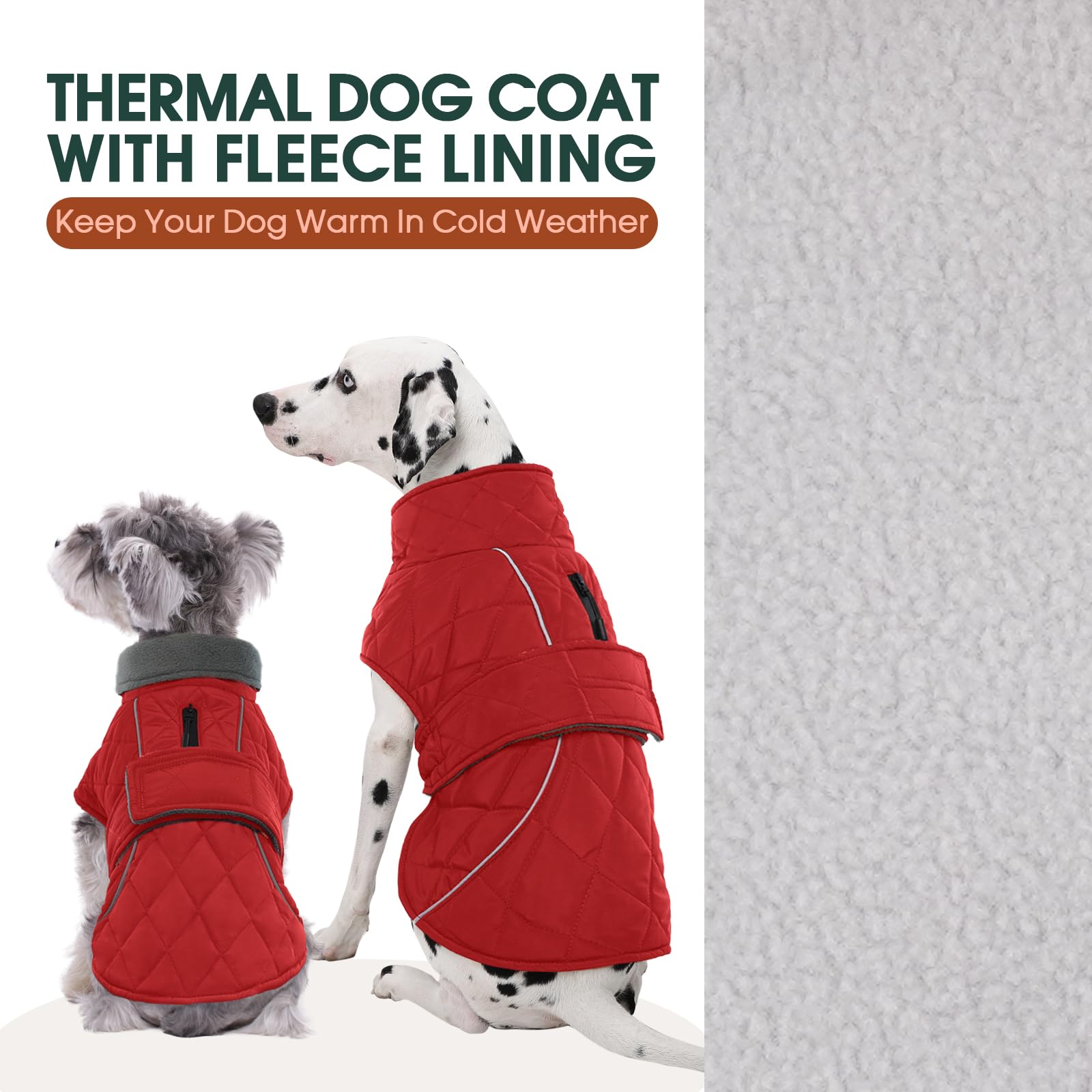 Kuoser dog coat harness-friendly zipper demonstrates easy on-off functionality for quick adjustments.