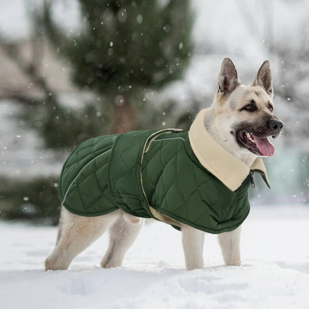 Kuoser dog coat inside fluffy lining feels soft and cozy on chilly days