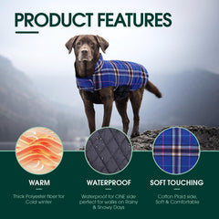 Kuoser dog coat leash hole back enables secure, hands-free walks