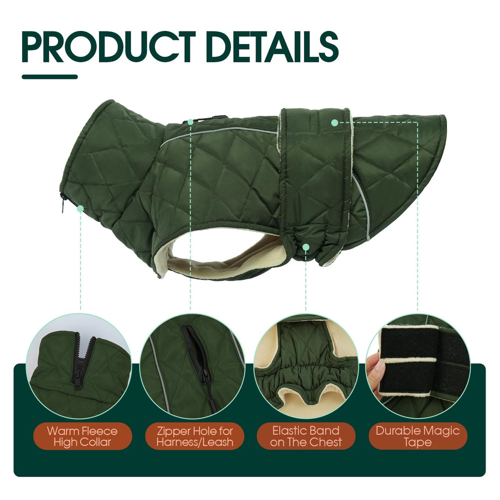Kuoser dog coat side closure allows adjustable fit and easy wearing