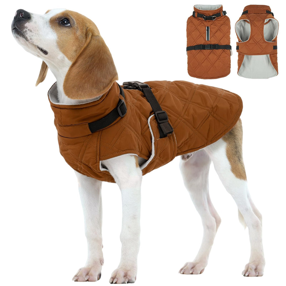 Kuoser dog coat warm fleece lining closeup showing cozy insulation for cold days