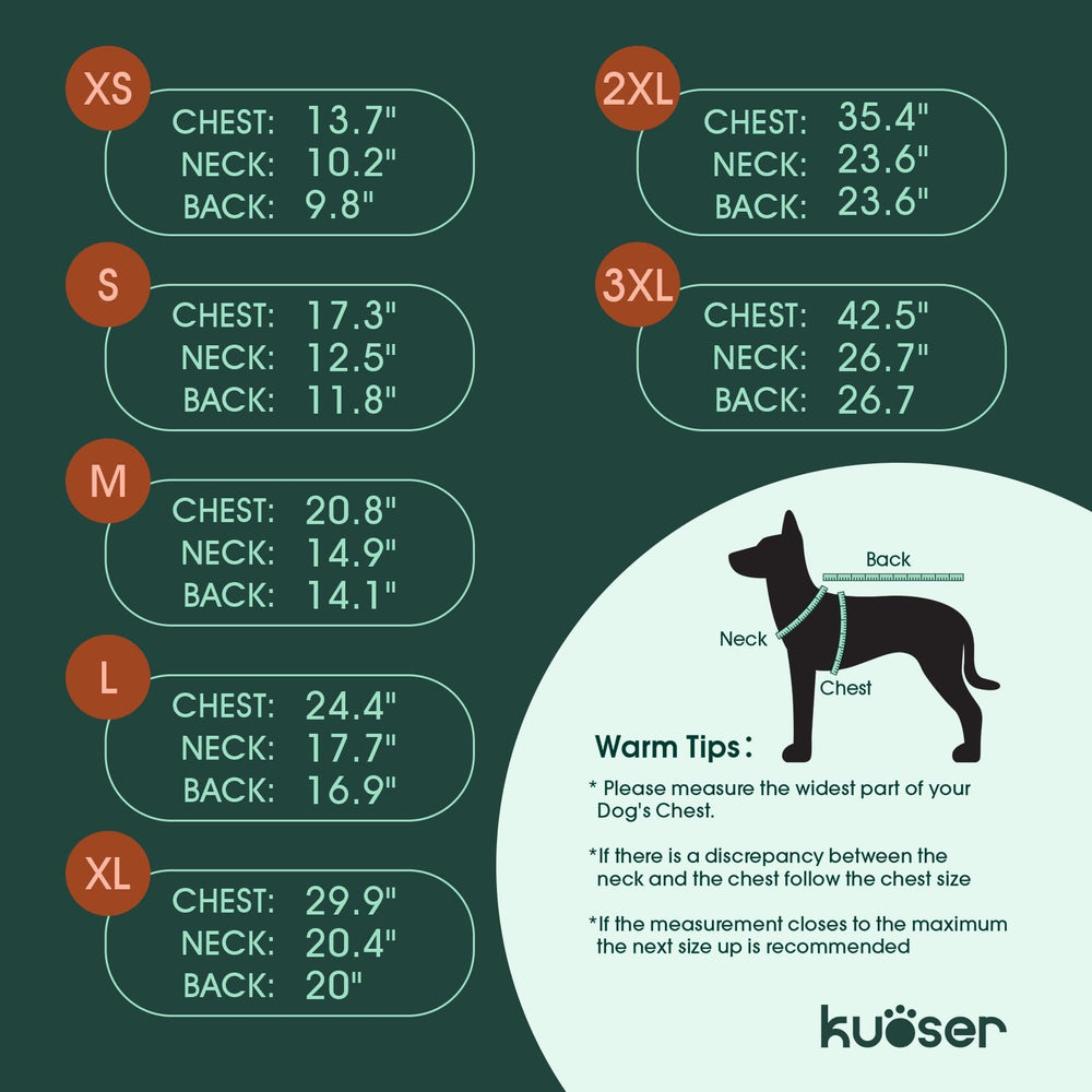 Kuoser windproof waterproof fabric protecting a dog in wind and light rain
