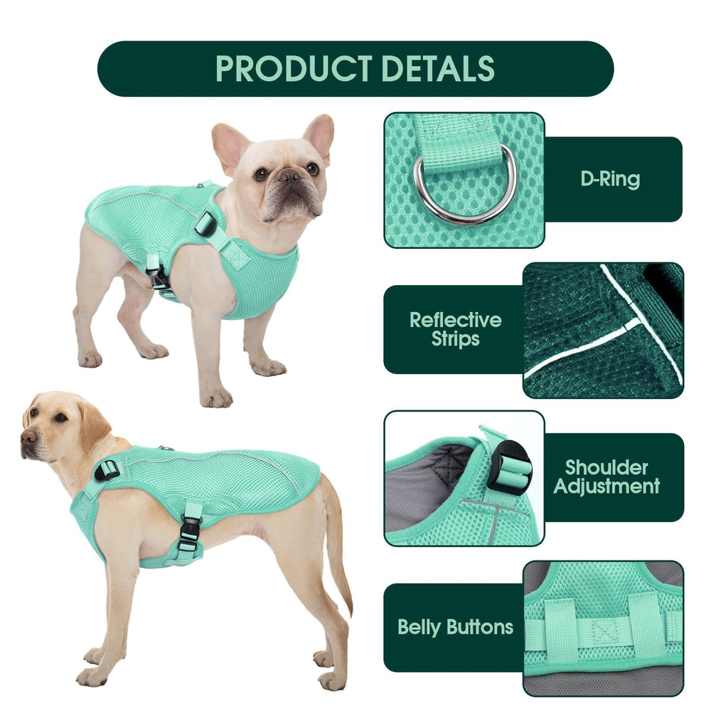 Kuoser dog cooling vest green adjustable straps ensuring snug fit
