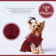 Kuoser dog dress easy on/off button design