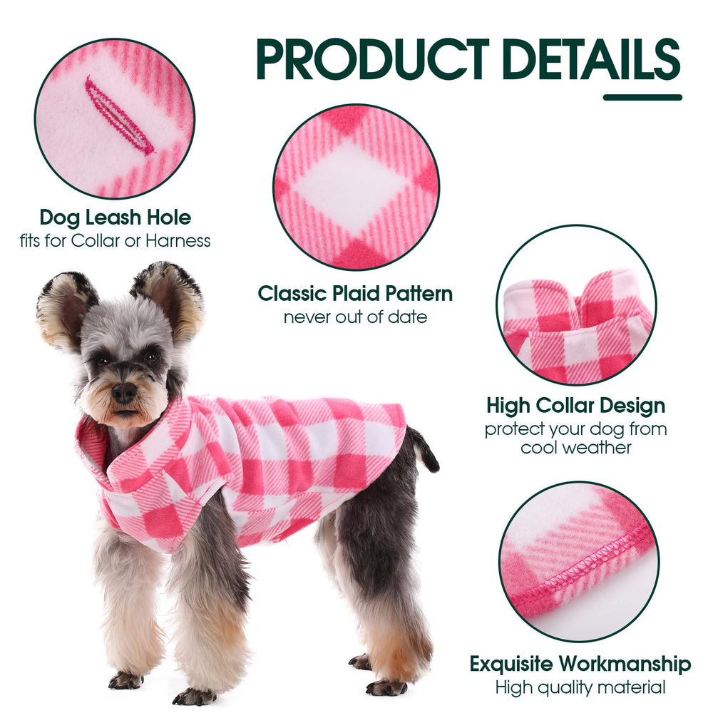 Kuoser dog fleece vest leash hole back enables easy daily walks without removing the sweater.