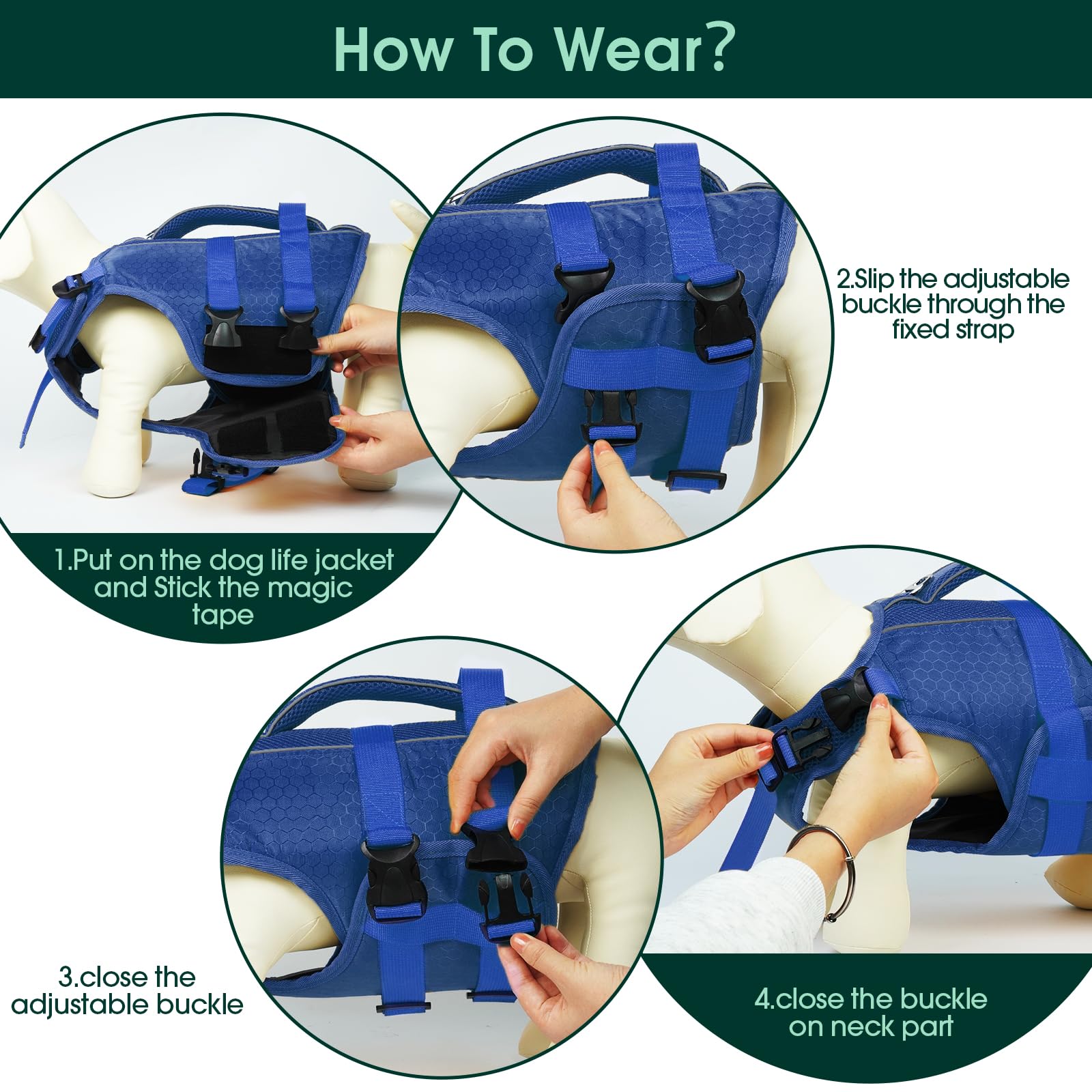 Kuoser dog life jacket in water use showing buoyant support during swimming
