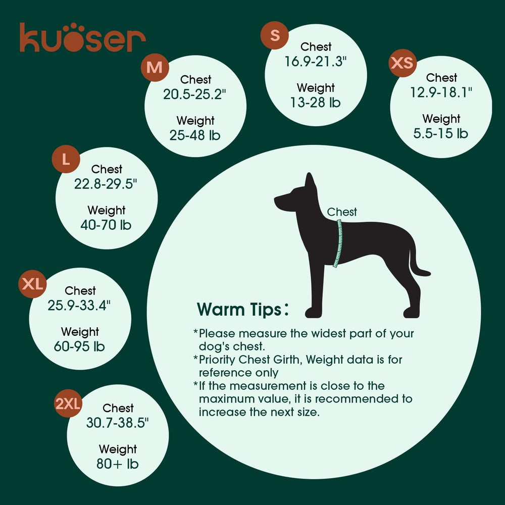 Kuoser dog life jacket with reflective strips improves visibility during beach outings