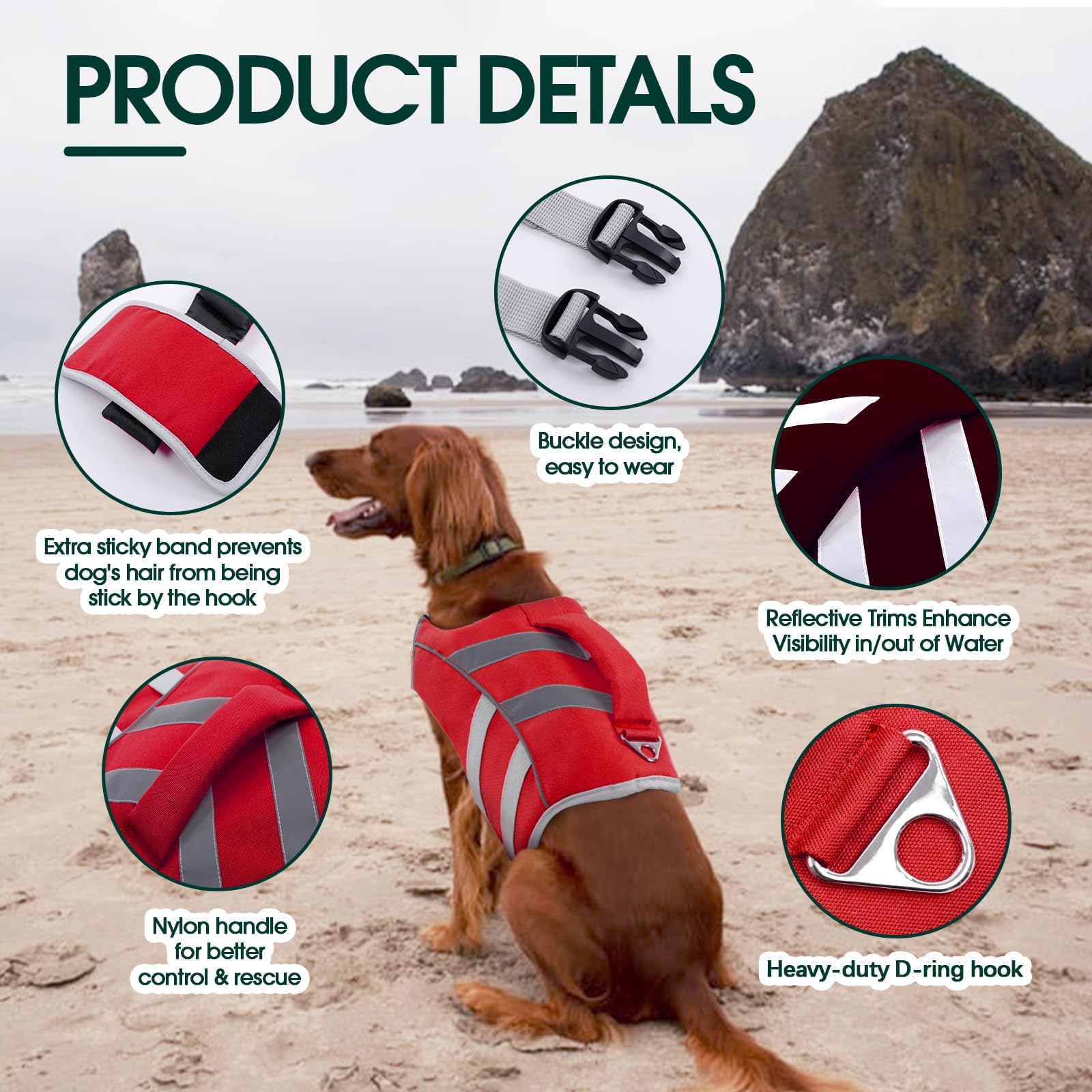 Kuoser ripstop-fabric life vest resists wear while providing buoyant support in water