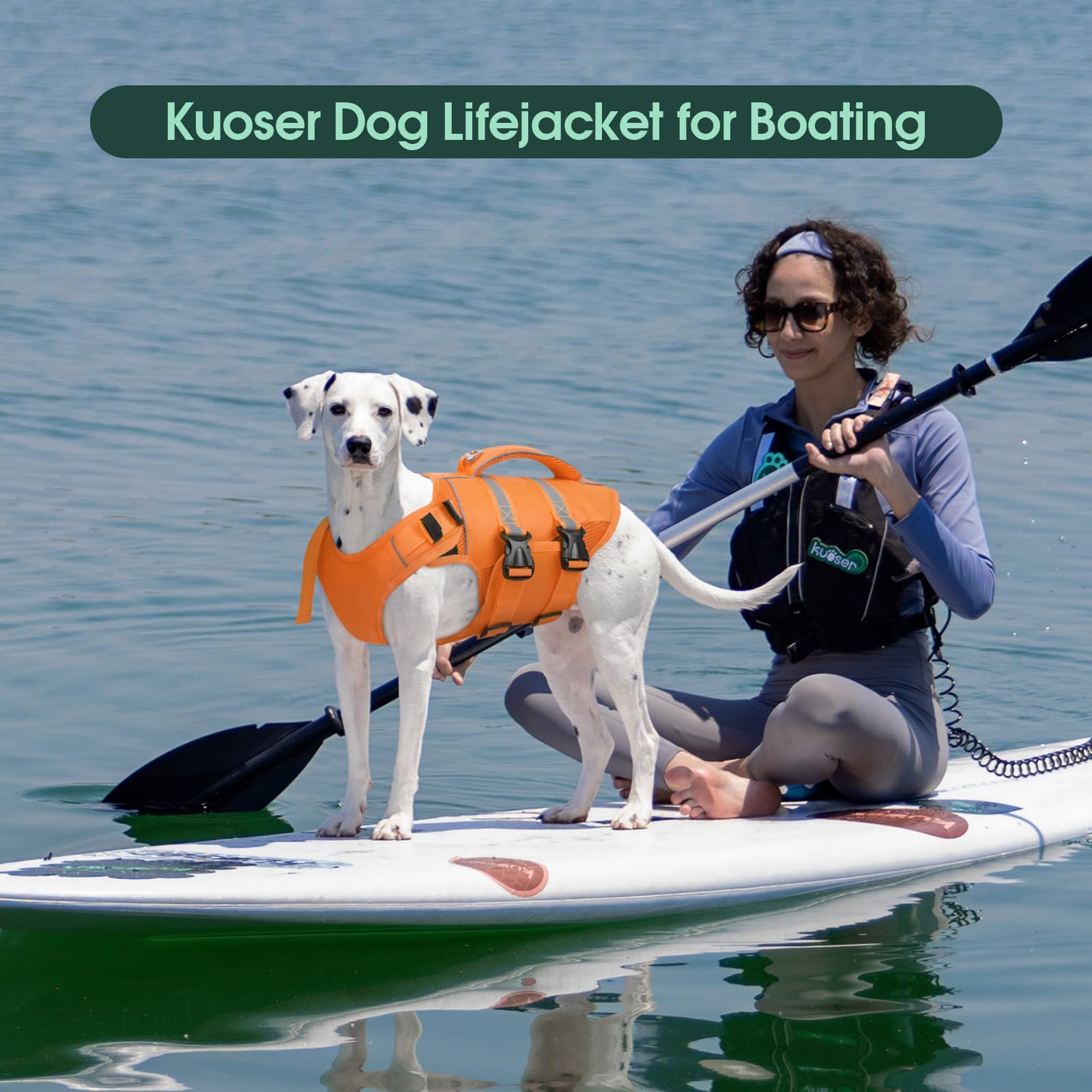Kuoser Dog Life Jacket uses ripstop fabric for durable, outdoor-ready protection.