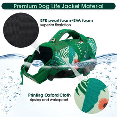 Kuoser dog life jacket adjustable nylon straps ensure secure comfortable fit.
